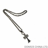 CHROME HEARTS Double Cross Necklace (Medium Size)