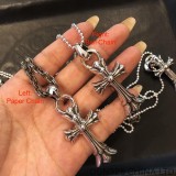 CHROME HEARTS Double Cross Necklace (Medium Size)