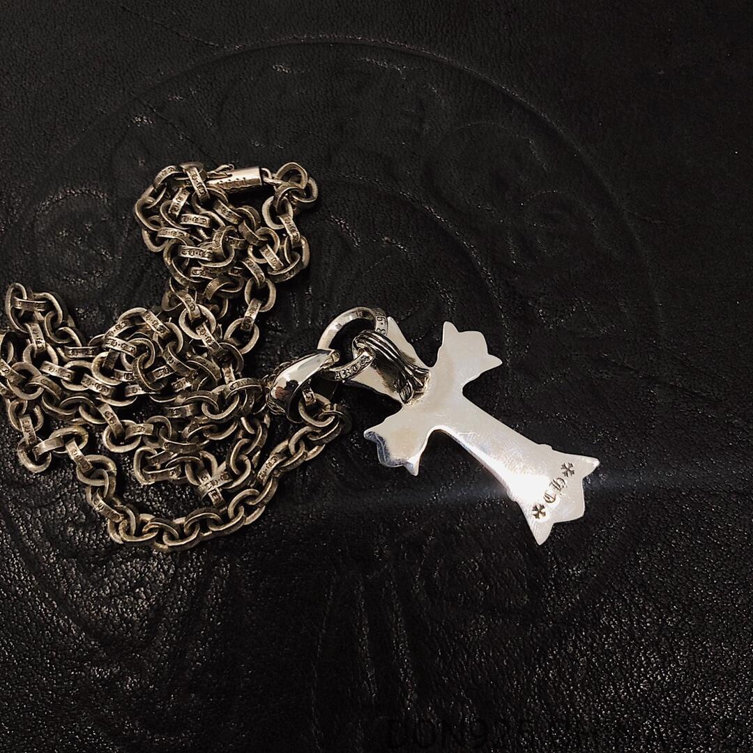 CHROME HEARTS Double Cross Necklace (Medium Size)