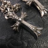 CHROME HEARTS Double Cross Necklace (Medium Size)