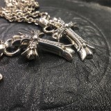 CHROME HEARTS Double Cross Necklace (Medium Size)