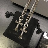 CHROME HEARTS Double Cross Necklace (Medium Size)