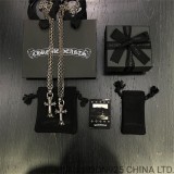 CHROME HEARTS Double Cross Necklace (Medium Size)