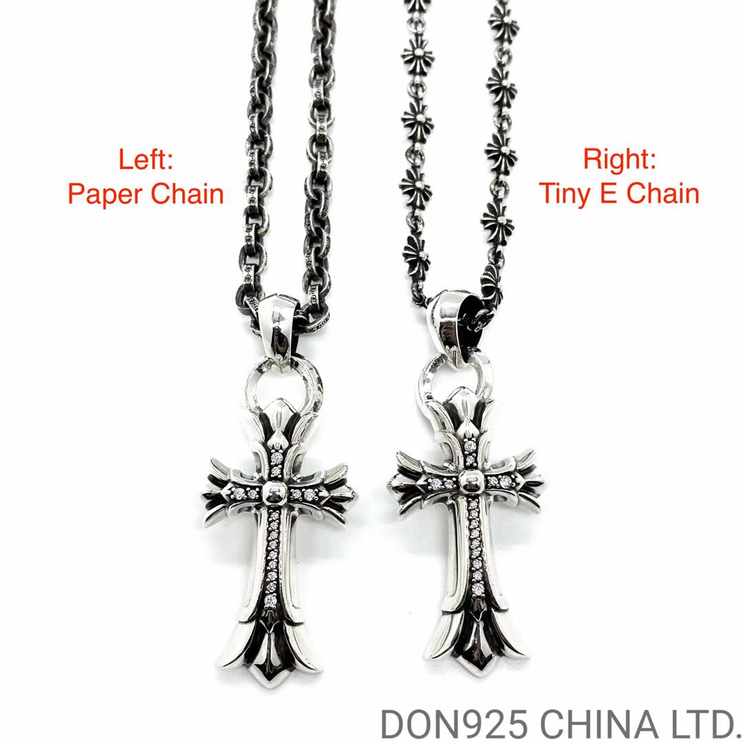 CHROME HEARTS Double Cross Necklace (Medium Size)