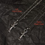 CHROME HEARTS Double Cross Necklace (Medium Size)