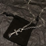 CHROME HEARTS Double Cross Necklace (Medium Size)