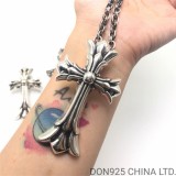 CHROME HEARTS Double Cross Necklace (Large Size with Paper Chain)