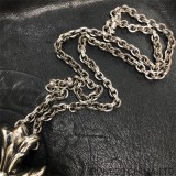 CHROME HEARTS Double Cross Necklace (Large Size with Paper Chain)