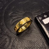 22K Gold Chrome Hearts 6MM Forever Spacer Ring in 925s Silver