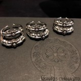 CHROME HEARTS Baby Double Floral Cross Ring (free size adjustable)