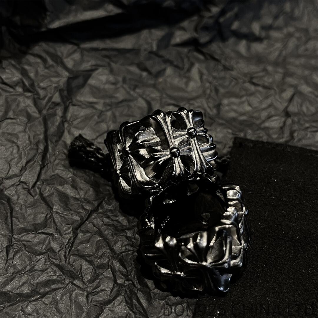 Rhodium CHROME HEARTS Cemetery Square Ring