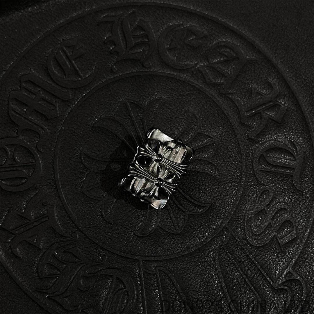 Rhodium CHROME HEARTS Cemetery Square Ring