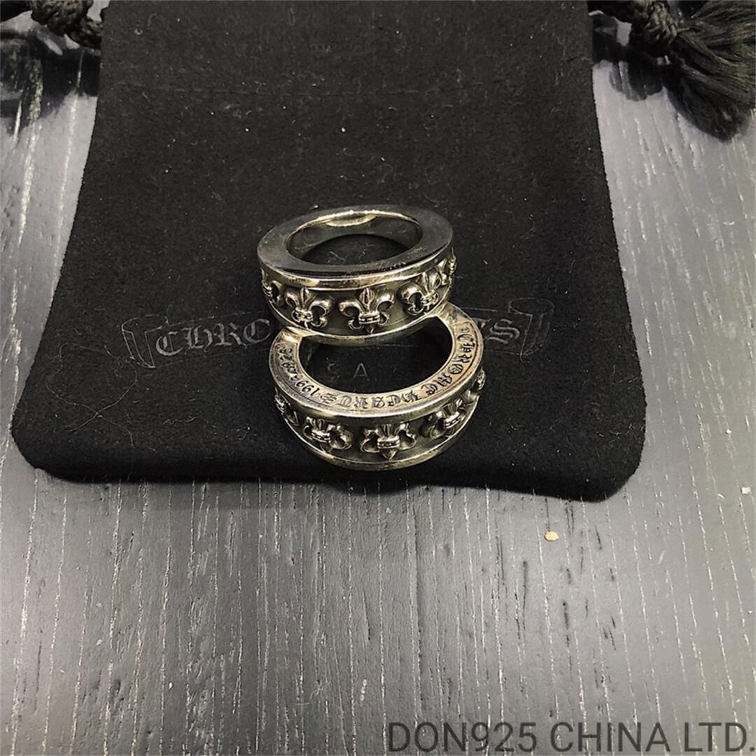 CHROME HEARTS BS Fleur V-Band Ring