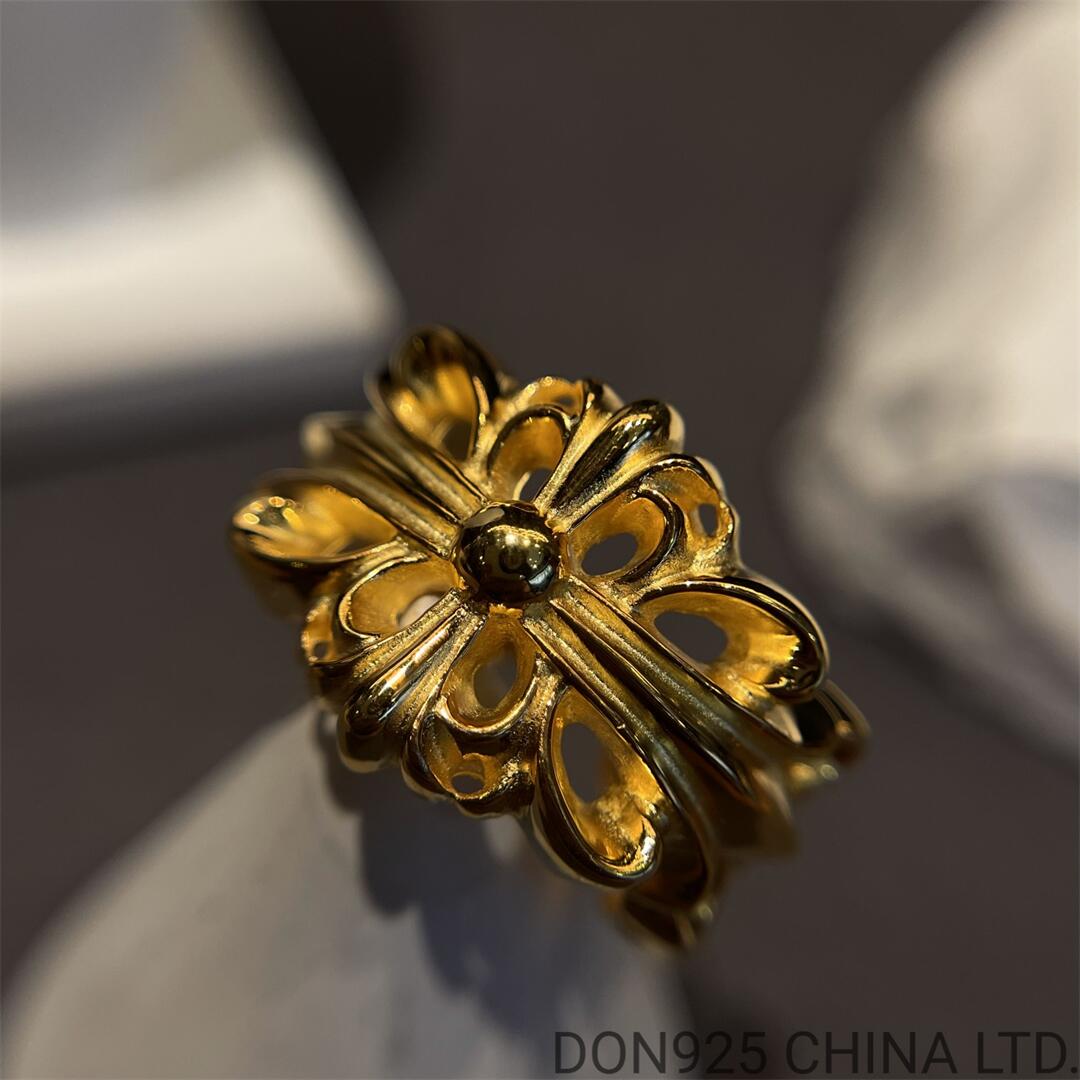 22K Gold CHROME HEARTS Double Floral Ring