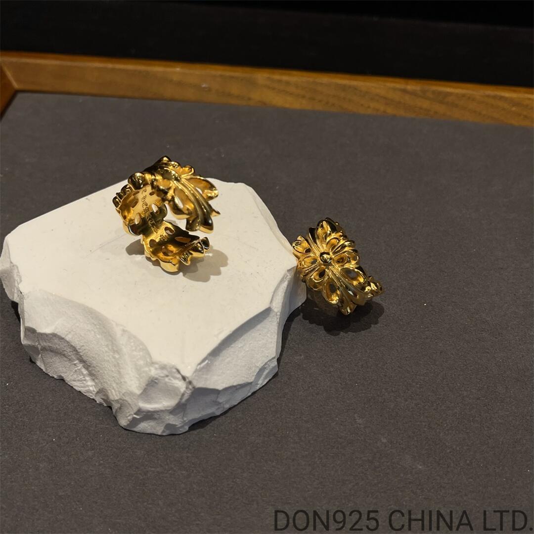 22K Gold CHROME HEARTS Double Floral Ring