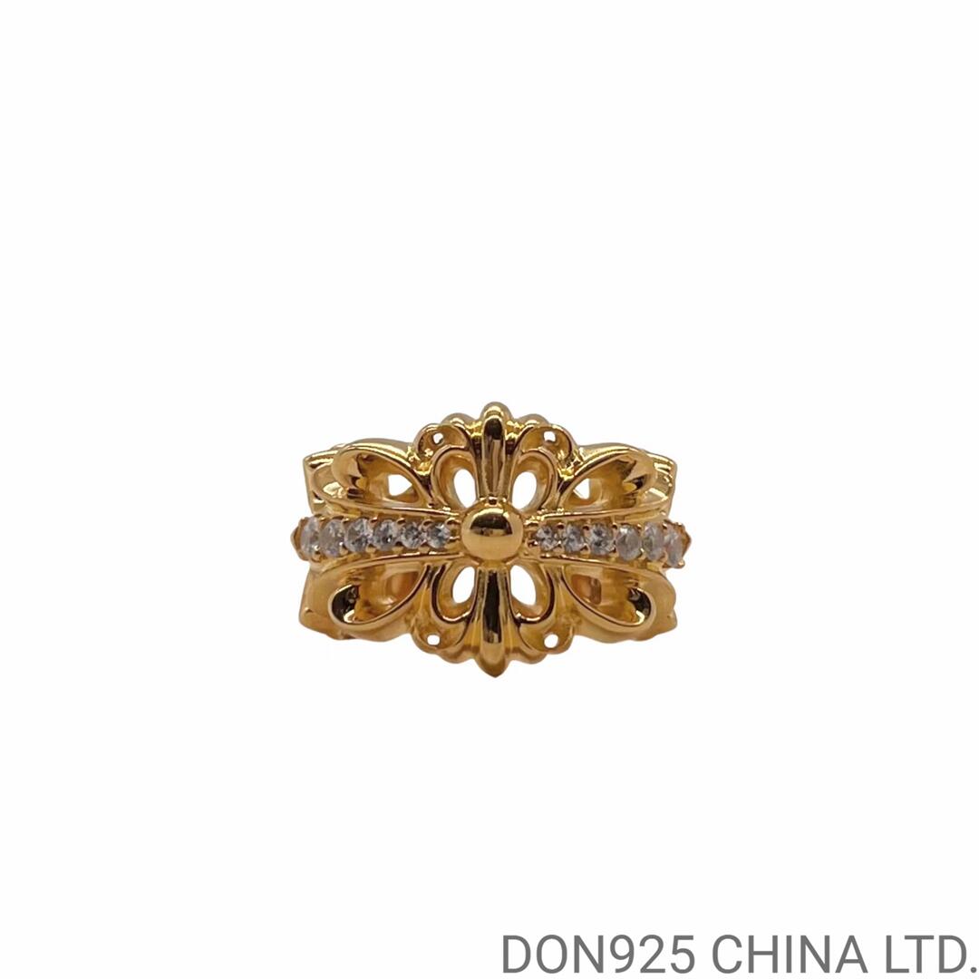 22K Gold CHROME HEARTS Double Floral Ring