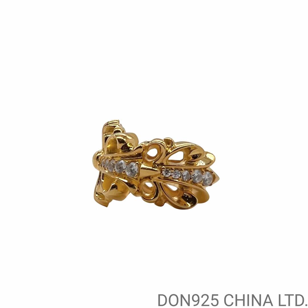 22K Gold CHROME HEARTS Double Floral Ring