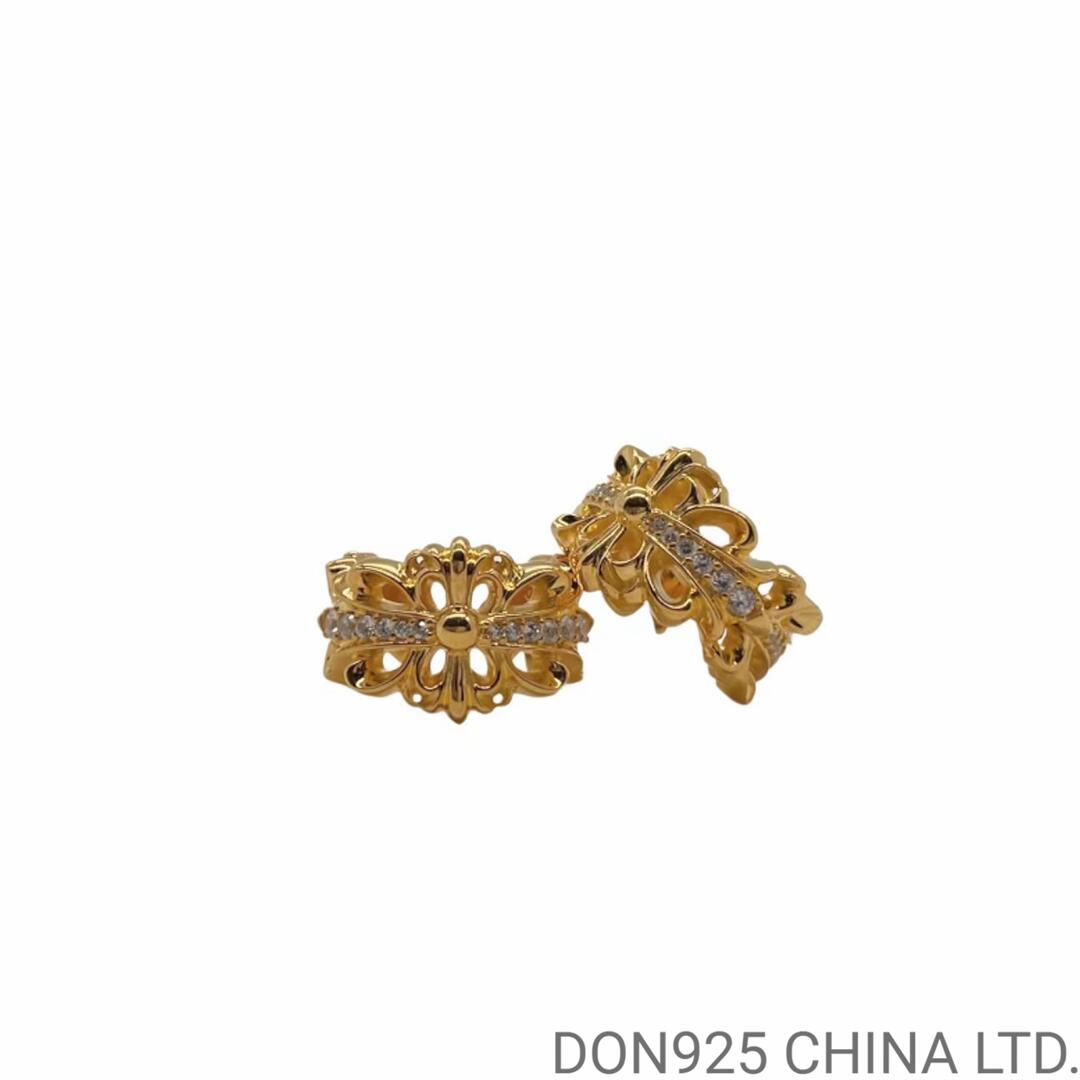 22K Gold CHROME HEARTS Double Floral Ring