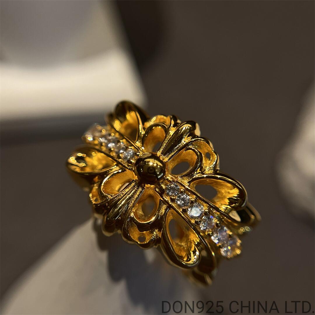 22K Gold CHROME HEARTS Double Floral Ring