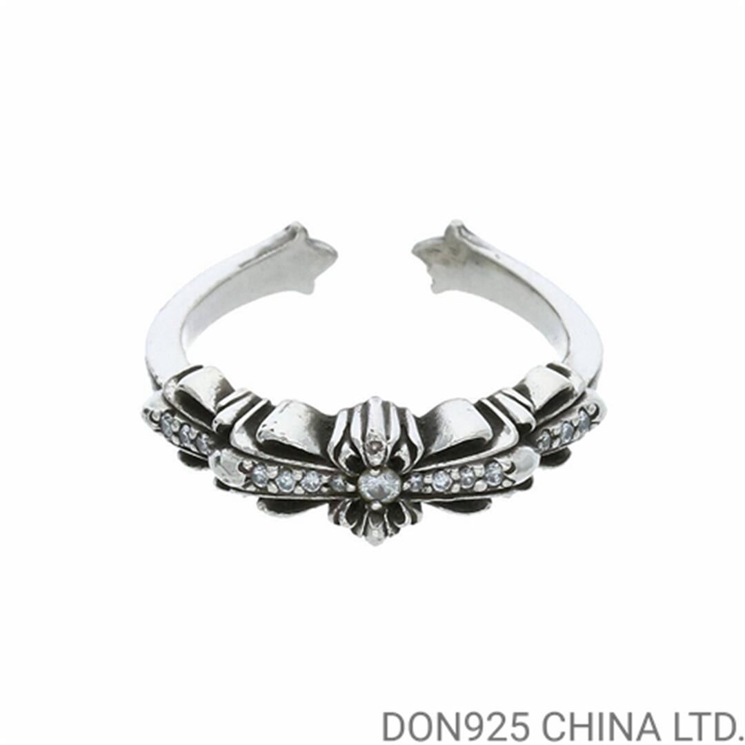 CHROME HEARTS Baby Double Floral Cross Ring (free size adjustable)