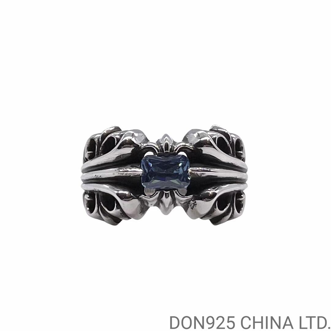 CHROME HEARTS K&T Ring with Sapphire