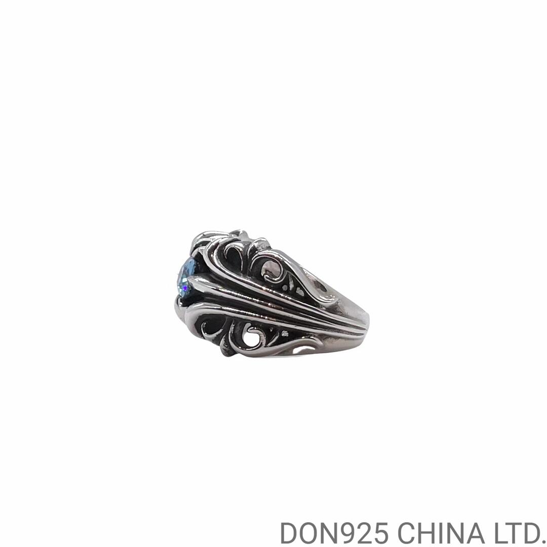 CHROME HEARTS K&T Ring with Sapphire