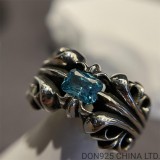 CHROME HEARTS K&T Ring with Sapphire