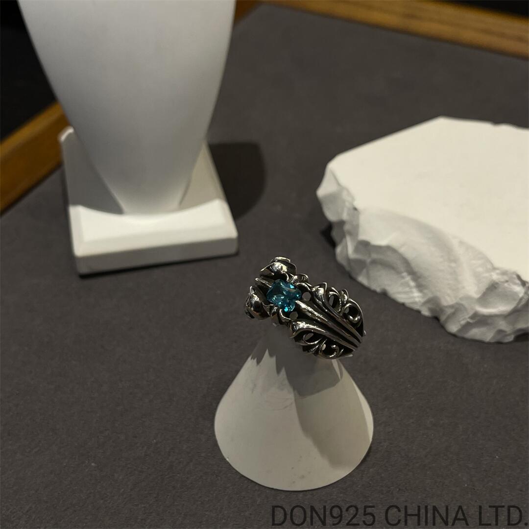 CHROME HEARTS K&T Ring with Sapphire