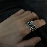 CHROME HEARTS K&T Ring with Sapphire