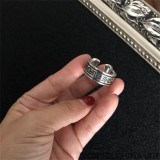 CHROME HEARTS Scroll Label Ring (Free Size)