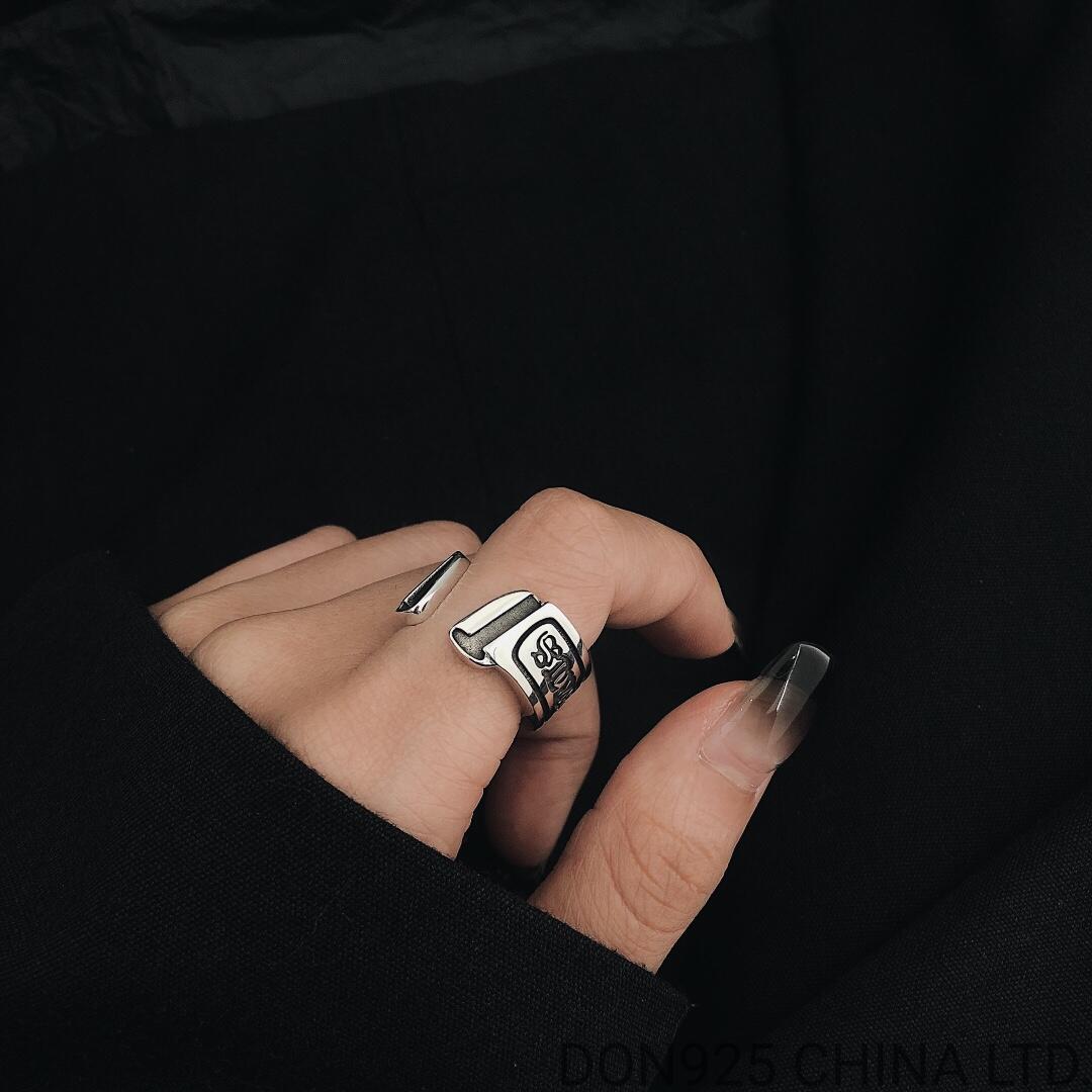 CHROME HEARTS Scroll Label Ring (Free Size)