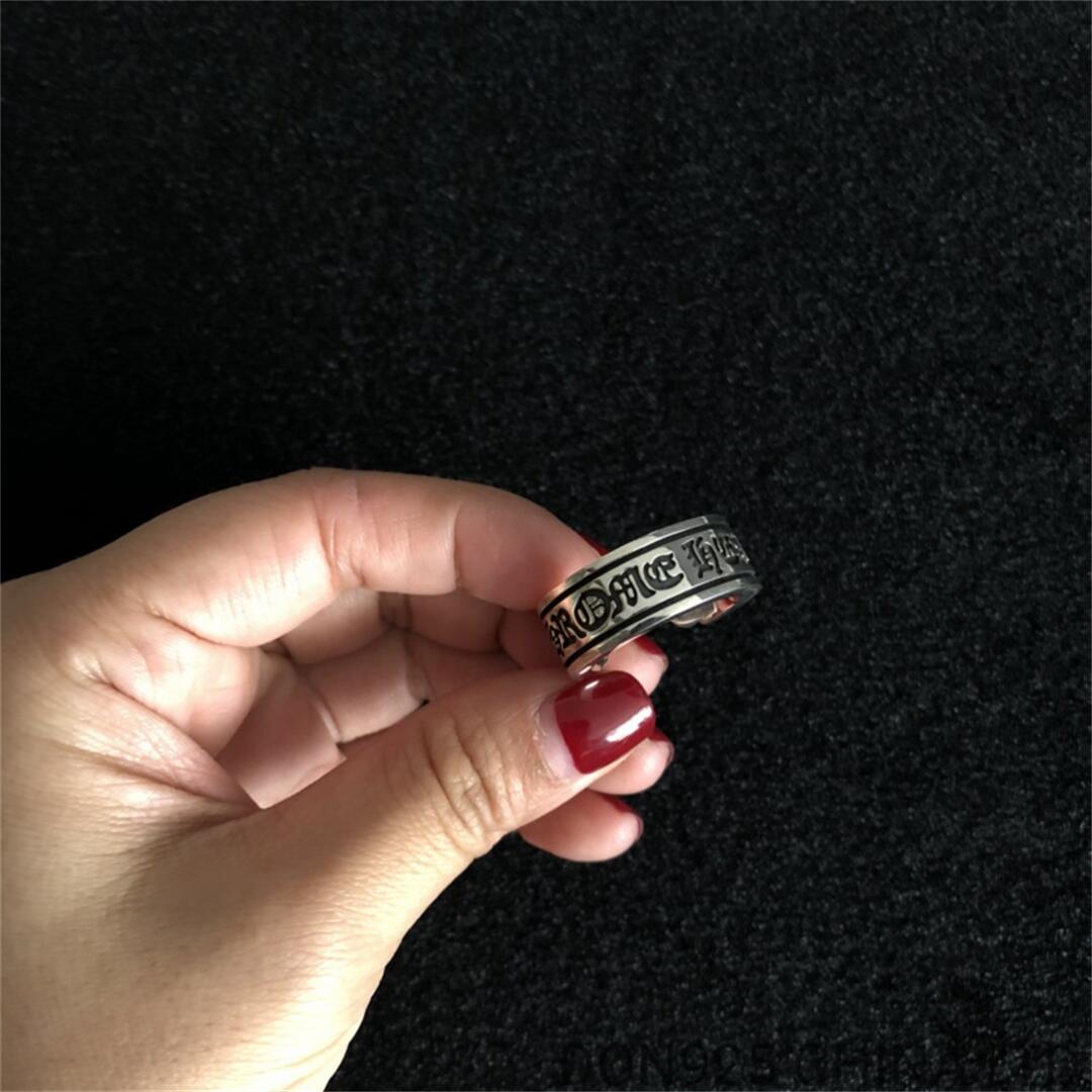 CHROME HEARTS Scroll Label Ring (Free Size)