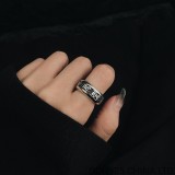 CHROME HEARTS Scroll Small Label Ring (free size adjustable)