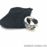 CHROME HEARTS Scroll Small Label Ring (free size adjustable)