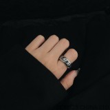 CHROME HEARTS Scroll Small Label Ring (free size adjustable)