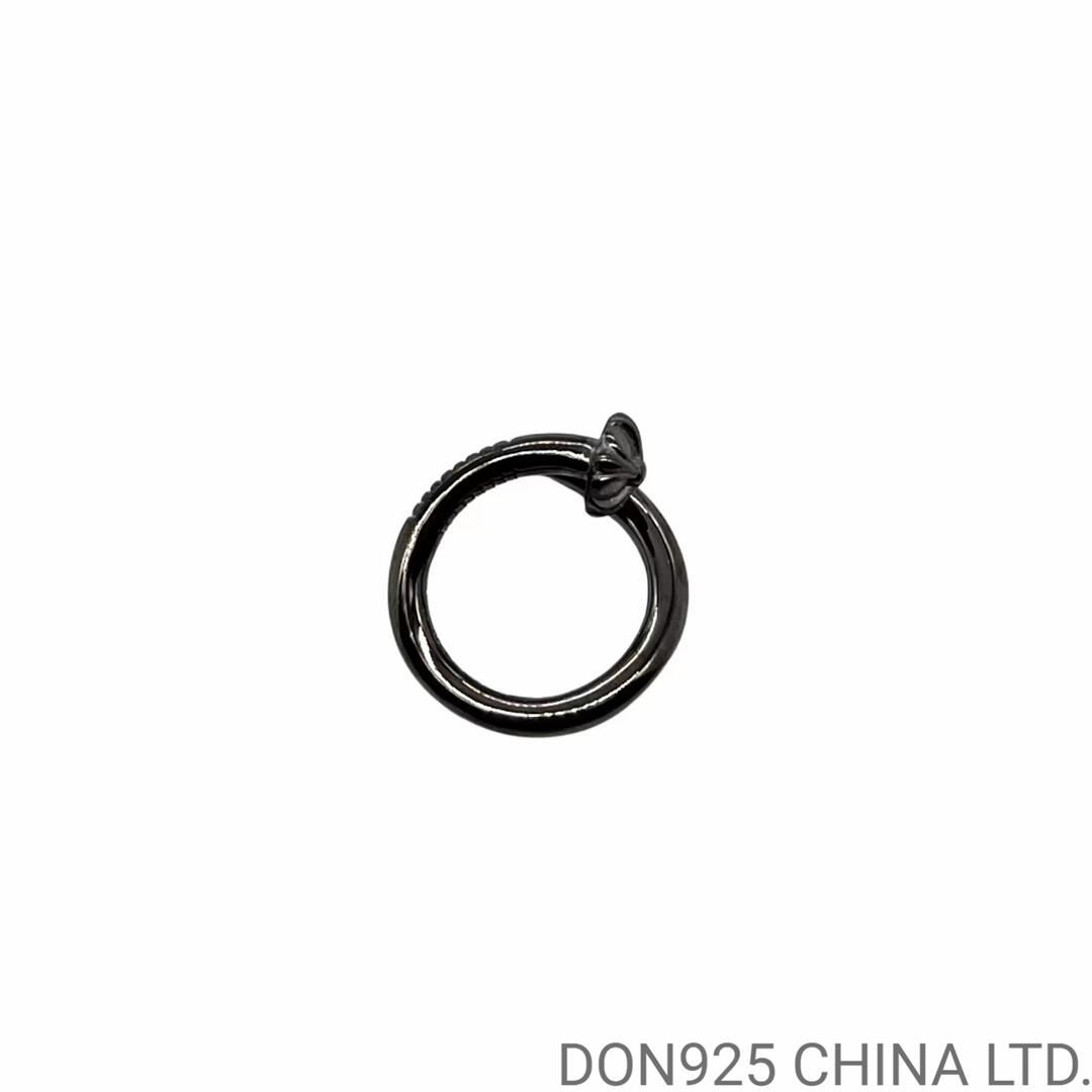 Rhodium CHROME HEARTS Crossball Nail Ring (free size adjustable)