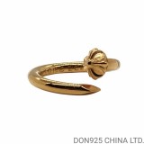 22K Gold CHROME HEARTS Crossball Nail Ring (free size adjustable)