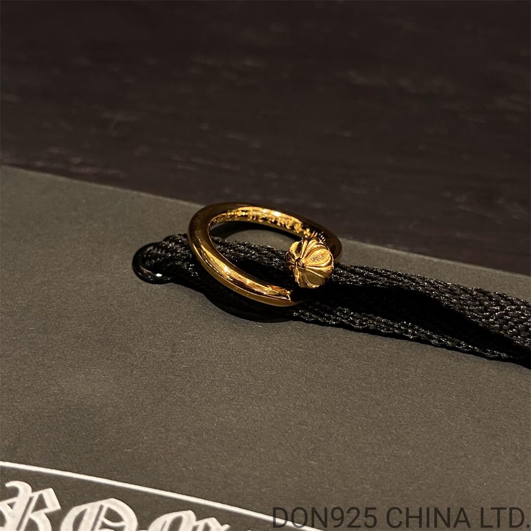 22K Gold CHROME HEARTS Crossball Nail Ring (free size adjustable)