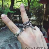 CHROME HEARTS Etched Plus Band Ring