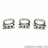 CHROME HEARTS Triple CH Plus Flat Ring