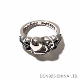 CHROME HEARTS Floral Cross Heart Ring