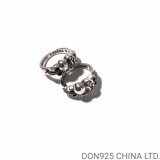 CHROME HEARTS Floral Cross Heart Ring