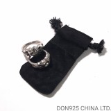 CHROME HEARTS Floral Cross Heart Ring