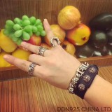 CHROME HEARTS Floral Cross Heart Ring