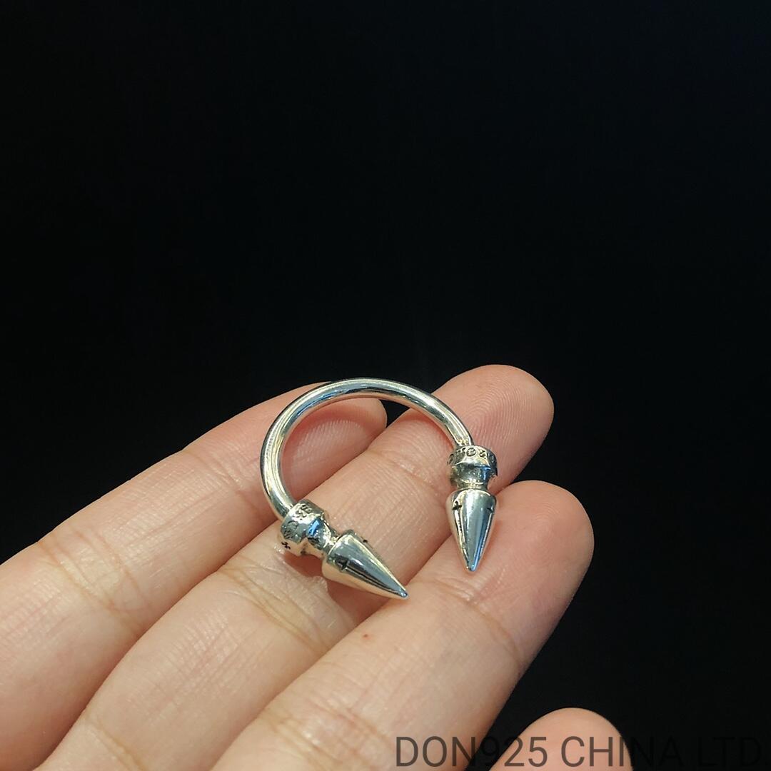 CHROME HEARTS Double Spike Ring (free size adjustable)