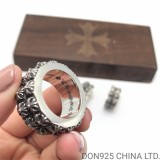 CHROME HEARTS Pete Punk Double Band Ring