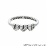 CHROME HEARTS Bubble Gum 3 Hearts Ring