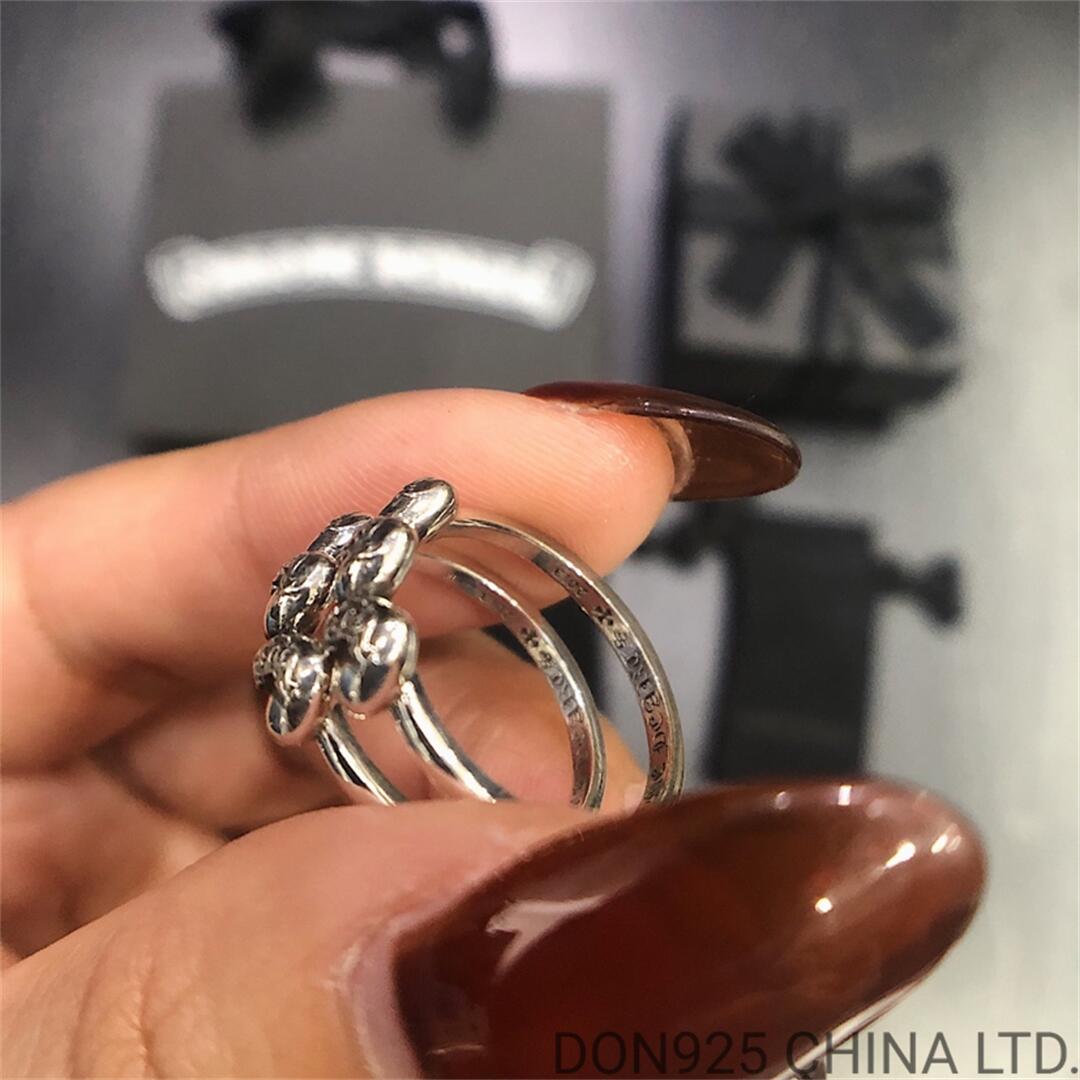 CHROME HEARTS Bubble Gum 3 Hearts Ring