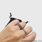 CHROME HEARTS Bubble Gum 3 Hearts Ring