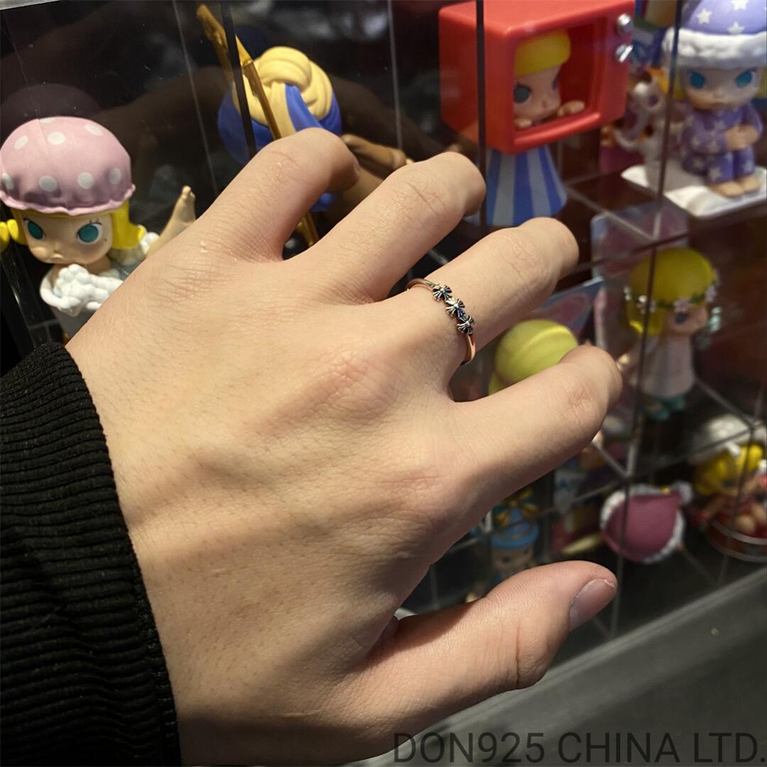 CHROME HEARTS Bubble Gum Triple CH Plus Ring